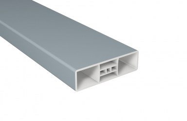Kunststoff Hohlkammerprofil 85x25mm Silbergrau